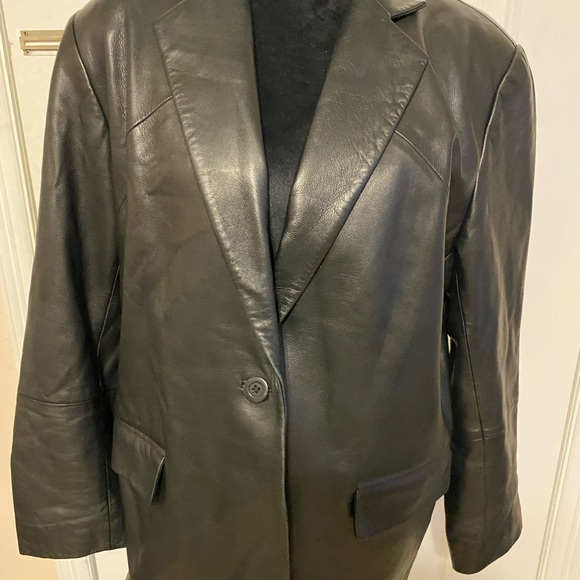 Vintage lamb skin LIZ CLAIBORNE  dark brown excellent condition jacket - Picture 3 of 8